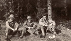 Vintage Old Outdoor Antique Photo Picture Image Ww2 Military Men Uniforms 1944