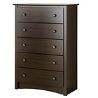  5 Drawer Brown 5-drawer Chest Chest Espresso Fremont