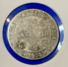 1921 Colombia 5 Centavos Leper Colony Km l11 Copper-nickel Low Mintage Coin