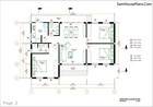 Bungalow House Plan 12x8 Meter 40x27 Feet 3 Beds 2 Baths Gable Roof A4 Hard Copy