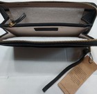 Margot New York Black Genuine Leather Zip Wallet Wristlet