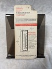 Vintage Springfield Instrument Co Thermometer Glass On Yellow black 1980s In out