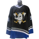 Vtg Mighty Ducks Charlie Conway  96 Movie Hockey Jersey Black Alt Mens M