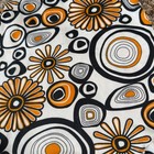 Girls  Romper Jumpsuit Orange Black White Retro 70s Ruffle Floral Print