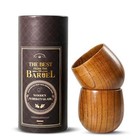 Handcrafted Wooden Bourbon Whiskey Glasses     Rustic Oak Barrel Tumblers  Ideal 