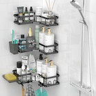 Corner Shower Caddy Bathroom Organizer Adhesive Shower Rack Bathtub Shelves - 3p