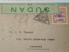 Sudan Wwii 1940 Censored Cover Ktm To Montreal Canada Via Shellal Halfa Tpo No 1
