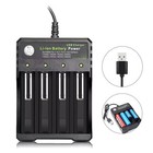 New 4-slot Usb Battery Charger For Rechargeable Lithium Li-ion Batteries 3 7v