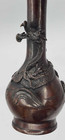 Antique Japanese Meiji Period Bronze Dragon Vase 6 25  Handcrafted