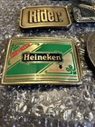Vintage Belt Buckle Lot Of 5 Beer Breweriana Western Hunting Brass Metal