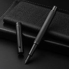 Black Fountain Pen Medium Nib Smooth Writing Set With Converter   Metal Case