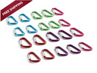 Drayas Aluminum Carabiner D Shape Buckle Pack  Small  Multicolor-20pcs