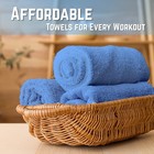 Mid Blue Salon Towels 100  Cotton Towel Pack Spa Towel In 16x27 In  pack Of 6 