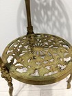 Vtg Plant Stand 2 Tier Metal Cherub Claw Feet Ornate Filigree Hollywood Regency