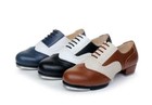 Womens Fashion Cowhide Tap Dancing Soft Outsole Adult Unisex Dancing Shoes New
