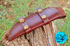 Genuine Leather Engraved Custom Handmade Sheath For Fixed Blade Knife   Holster