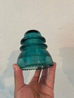 Antique Vintage Hemingray No 42 Glass Insulator Diy Light Lamp Blue Green Teal