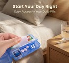 Pill Organizer With 161 Medicine Labels  Daily Travel Pill Case  pink  Compact 1