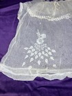 Needle Lace Antique Doll Dress Victorian Edwardian Mesh W Lace Embroidery