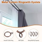 10-pack Curtain Ring With Eyelet 1 Inch Id Fits Up To 3 4 Inch Rod  red  
