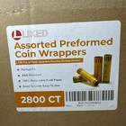L Liked 2500  Assorted Preformed Coin Wrappers Rolls-quarters Pennies Nickels