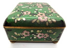 Vintage Chinese Cloisonne Enamel Box Jewelry Trinket 