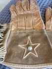 Antique Ladies Leather And Suede Motorcycle Gloves 1920s 1930s Size Small