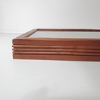 Vintage Display Case Table Top Cabinet Glass Jewelry Showcase 18x12 Wooden Box