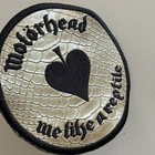 Mot  rhead  love Me Like A Reptile  Rare Faux Snakeskin Patch   Mot  rheadbangers