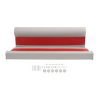 Bench Seat Bottom   Backrest For 8wd95-1b-221 Deluxe Series Pontoon Seat Bases