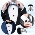 8pcs Men s Cufflinks And Tuxedo Studs Set Includes Cuff Links And Shirt Studs  