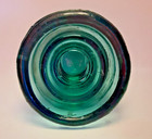 P r r   pennsylvania Rail Road  Green aqua Glass Pole Insulator