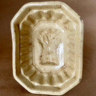 Yellow Ware Wheat Sheaf Stoneware Pottery Bread Mold Antique Farmhouse Americana