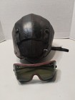 Antique Parachute Jumper Helmet And Goggles- War army   Military rare
