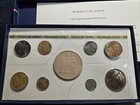 France Coin  1975  fleur De Coins  9 Coins Year Set Unc  502w12 