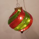 Giant Illuminated Outdoor Indoor Ornament 12  Tall Red green 