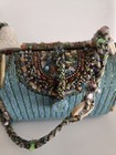 Mary Frances Vtg Handbag Beaded Jeweled Hard-shell Purse Rare 6 5 x5  Philippine