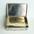 Vintage Daher Floral Hinged Lid Rectangle Biscuit Tin Box Made In England