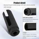 Oxygen Sensor Socket With Side Wire Cutout 3 8-inch Drive By 7 8 22mm 02 Socket