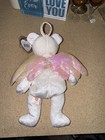 Ty Beanie Babies Halo White Bear Plush W  Iridescent Wings 2001 Vintage