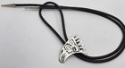 Southwestern Sterling Silver Eagle Overlay Bolo Tie