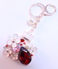 Rhinestone Bling Key Chain Fob Phone Purse Charm Perfume Bottle