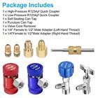 Car A c R1234yf Quick Coupler Adapter Set With Self-sealing   Puncture Can Tap