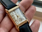 Vintage 1940s Bulova Excellency Mens Art Deco Tank Watch Gold Filled Runs Well
