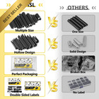 274 Pcs Roll Pins Assortment Kit 9 Sizes M1 5-m8 65mn Steel For Home Automotive