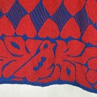 Vtg Mexican Huipil Top Hand Embroidered Floral Bird Heart Boho Folk Blue Red M