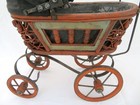Vintage Antique Victorian Doll Buggy Stroller Pram Carriage Wicker Rattan