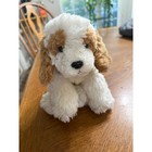 Russ Berrie Puddin Puppy Dog Plush Stuffed Animal White Tan 23440 Vintage Style