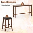 4-piece Bar Table Set W  Power Outlet Counter-height Table   3 Bar Stools