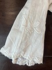 As Is Antique Edwardian Cotton Embroidered Lawn Shirt Lace Trim Floral Xs s